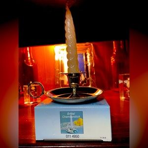 Bridal Chamberstick/Candle and Silver Holder